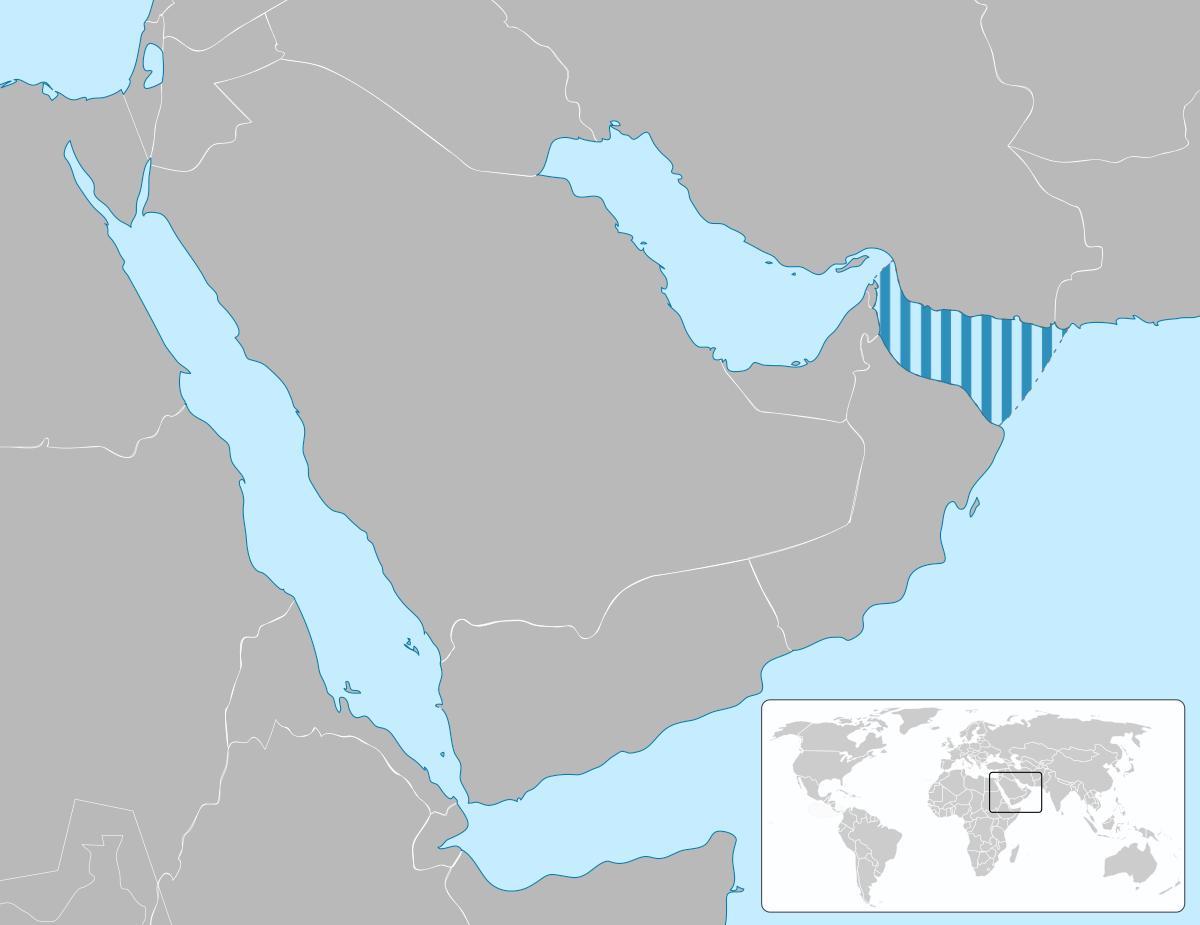 golf d'Oman al mapa