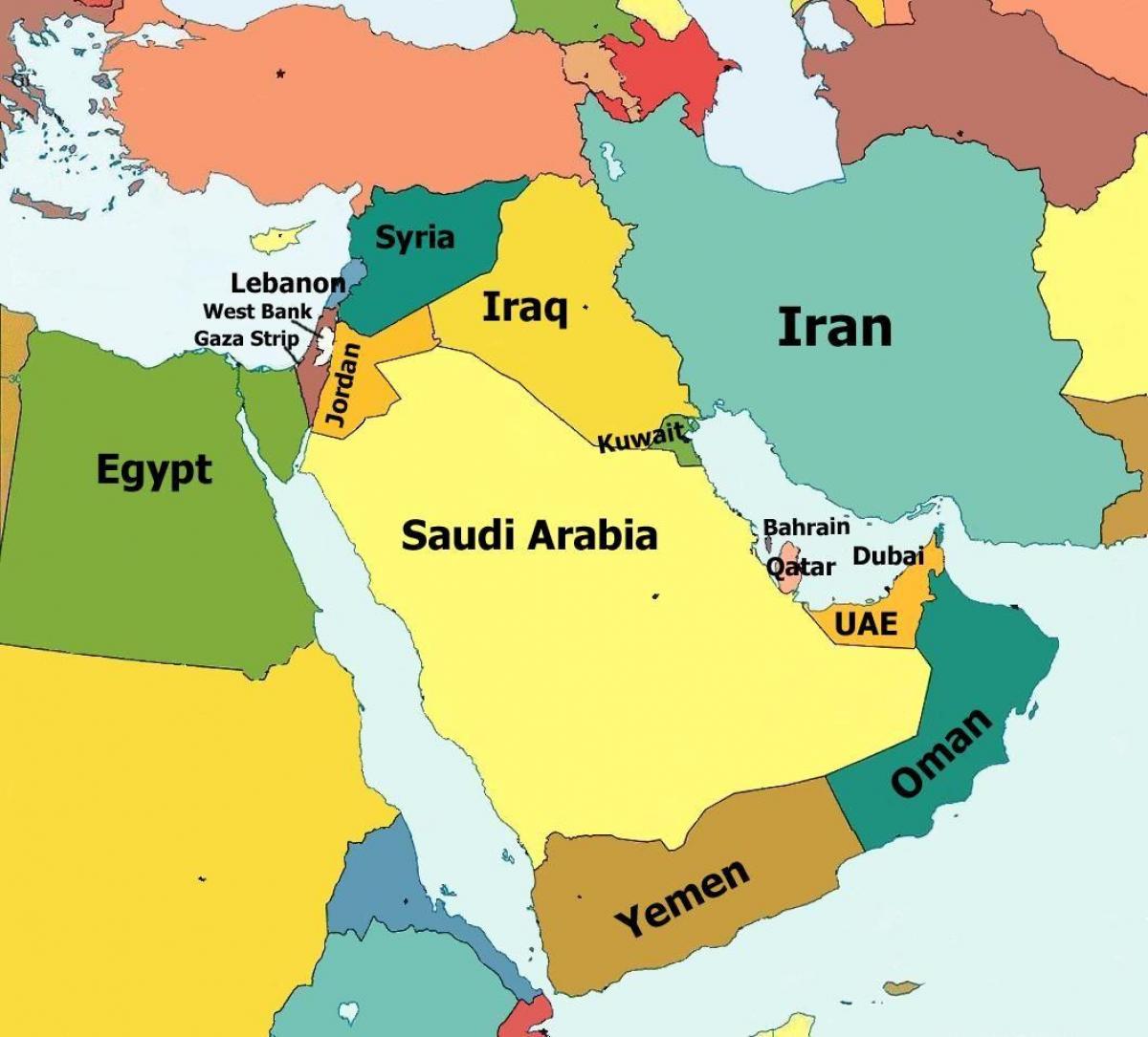 mapa de Oman i països de l'entorn