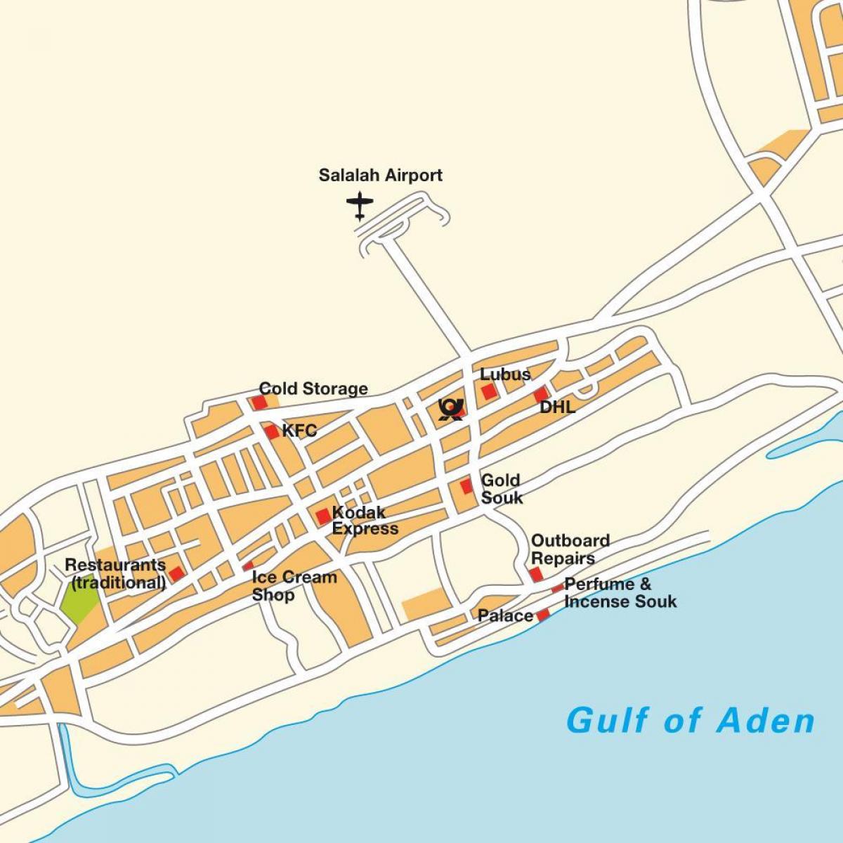 mapa de salalah a Oman