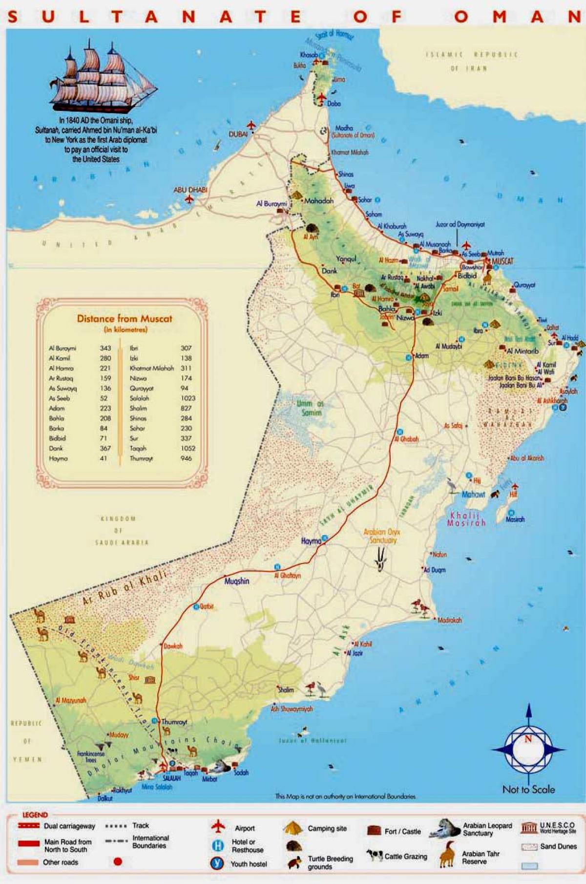 Oman mapa detallat