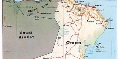 Oman mapa amb les ciutats